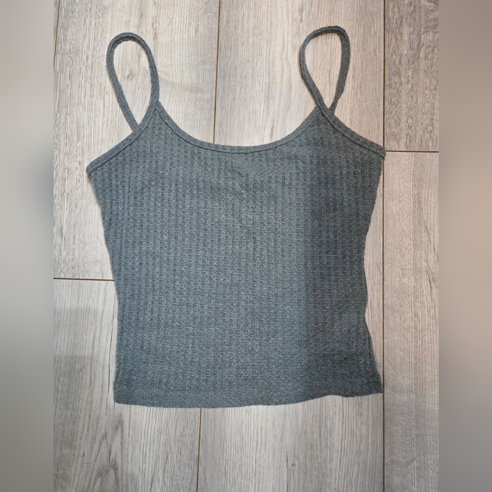 Shein waffle knit crop tank top